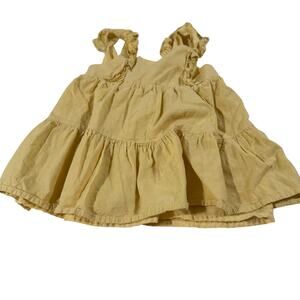 Shabby Chic Girl Xs (4) Yellow Blouse 100% Cotton